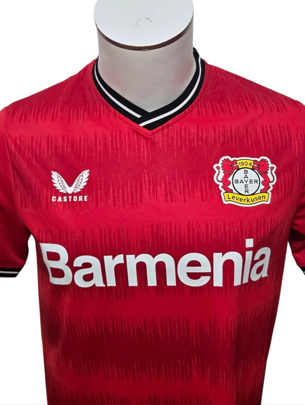 Bayer Leverkusen Castore 2022-23 Red Barmenia Jersey Soccer Shirt, Men's Large